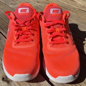 Bright Orange Sparkly Women’s Nike Walking Shoes Size 8.5